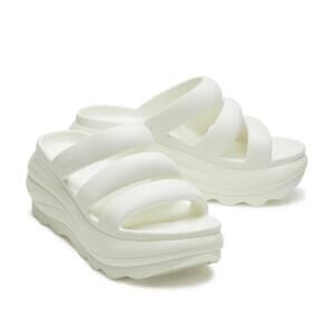 Crocs Women's Mega Crush Triple Strap Sandal in White. Women's Size 8
